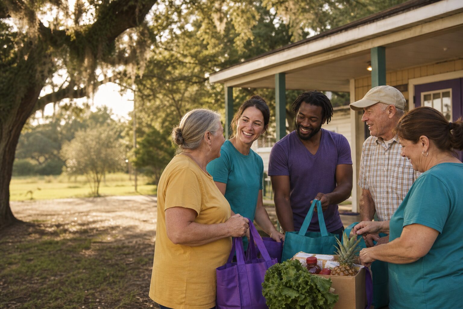 About Neighbors and volunteers working together in a North Florida community